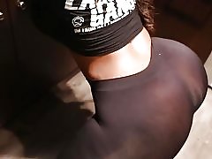 レギンスで黒檀 twerking